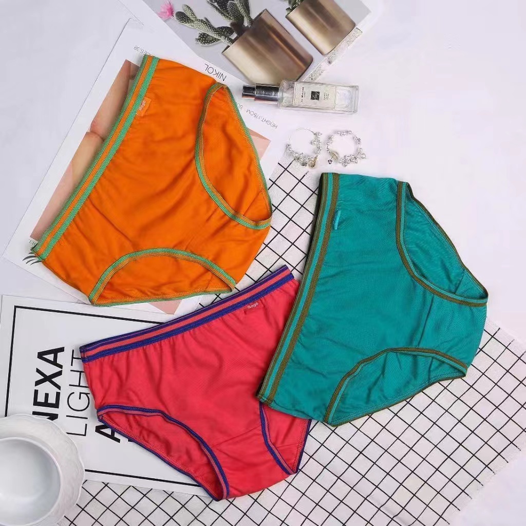 6 PCS Woman Cotton Panty Brief Color Ladies Underwear Female Cotton