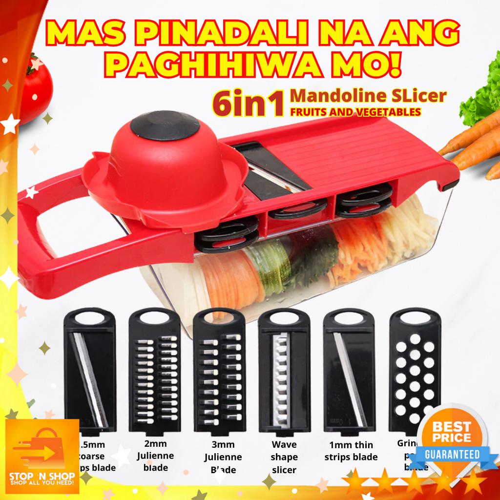 MultiFunction 6in1 Mandoline Slicer Cutter Grater Blade Home Kitchenware Fruits Vegetables