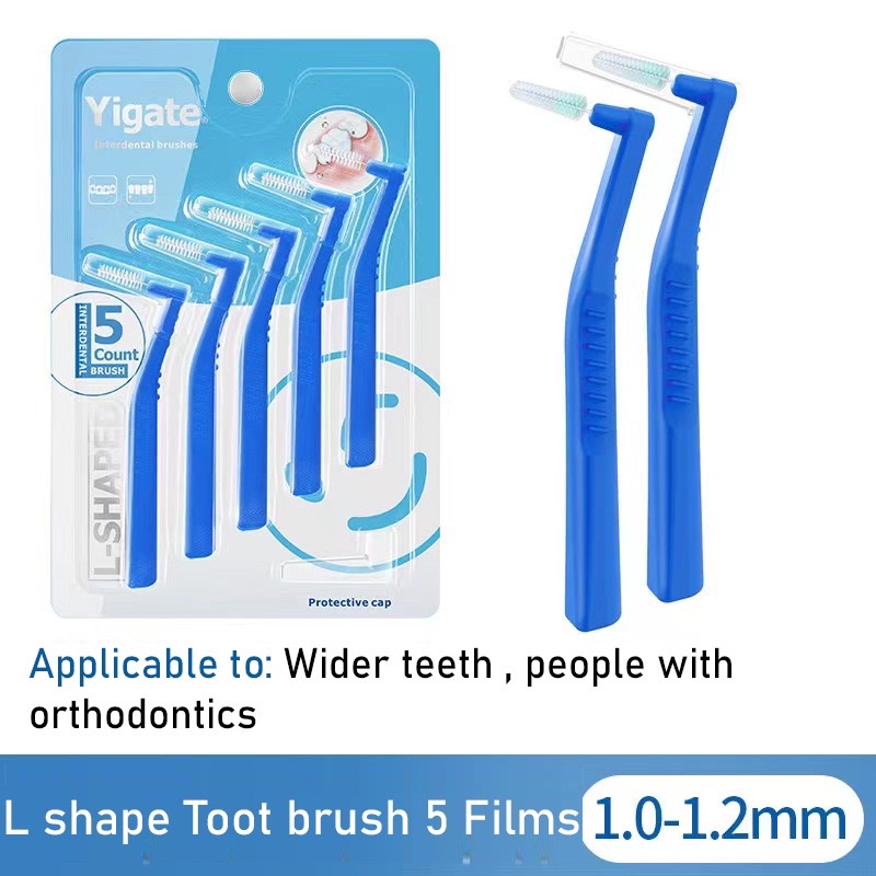 5pc L-Shaped Interdental teeth Cleaning Oral hygiene Care brush dental ...
