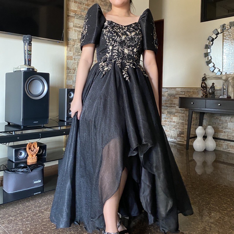 Black 2024 filipiniana gown