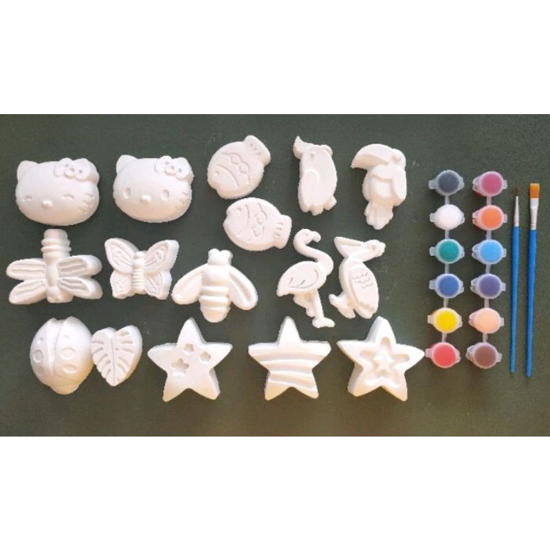 Boxful! 12-50 Pcs Small, Medium And Big Size Random Plaster Figures 