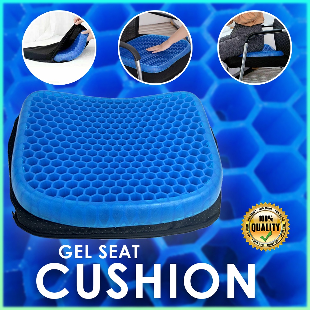 Gel Seat Cushion - Breathable Silicone Honeycomb Flex Support Seat Pad for  Car, Home