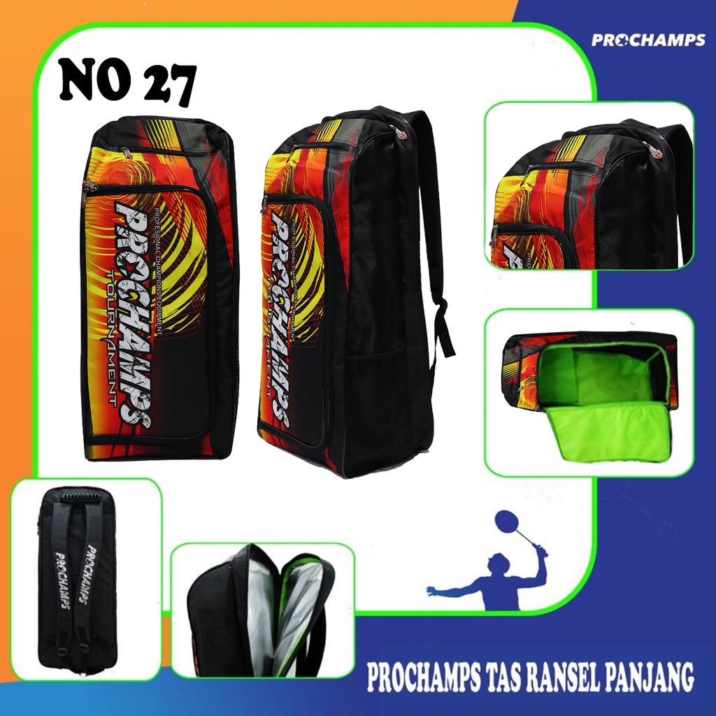 Prochamps Original Badminton Long Backpack | Shopee Philippines