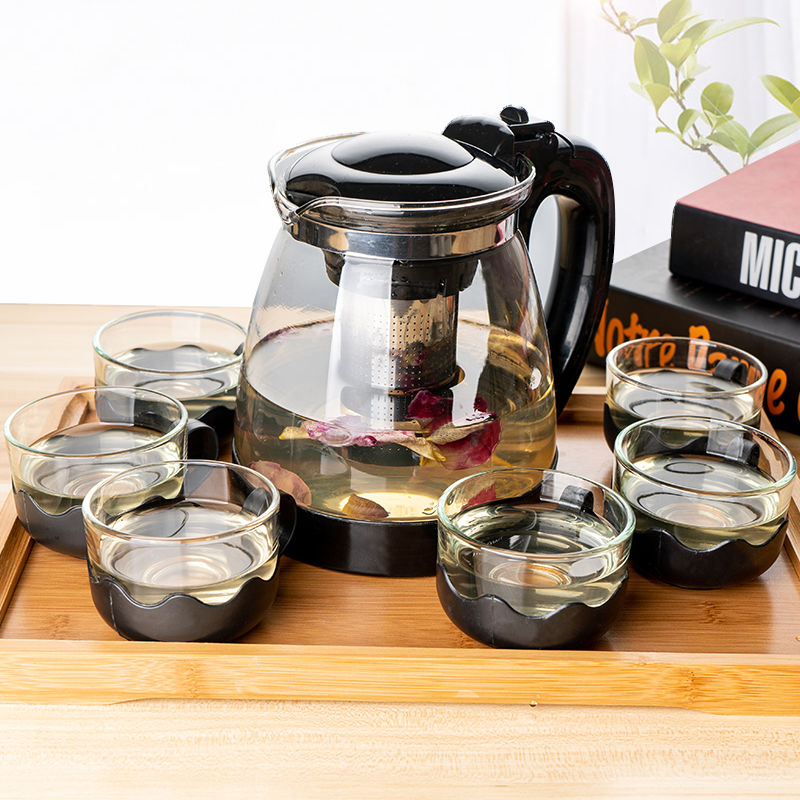 1000/2000 ML Teapot Glass High Temperature Bubble Teapot Single Pot ...