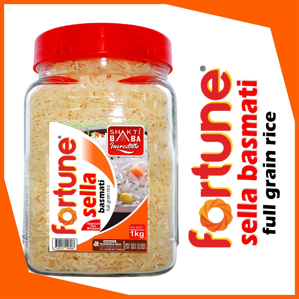 Shakti Baba (GENUINE NO MIXED GRAIN) Fortune Sella Basmati Full Grain ...