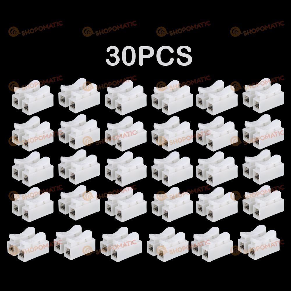 🟧 5/10/30 PCS New Electrical 2Pins Cable Connectors CH2 Quick Splice ...