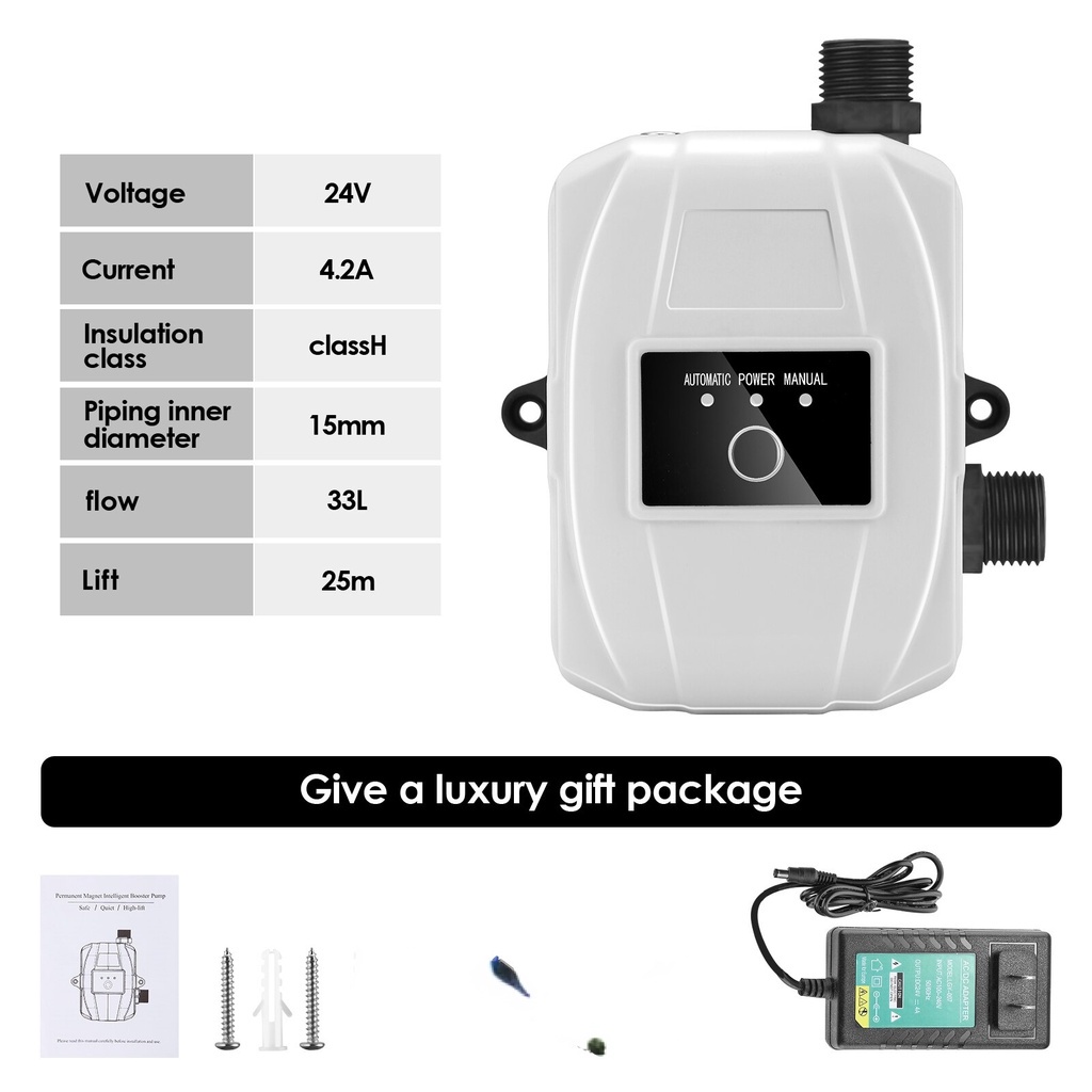 Booster Pump 75 Feet 24v 120w Automatic Pressure Controller Brushless