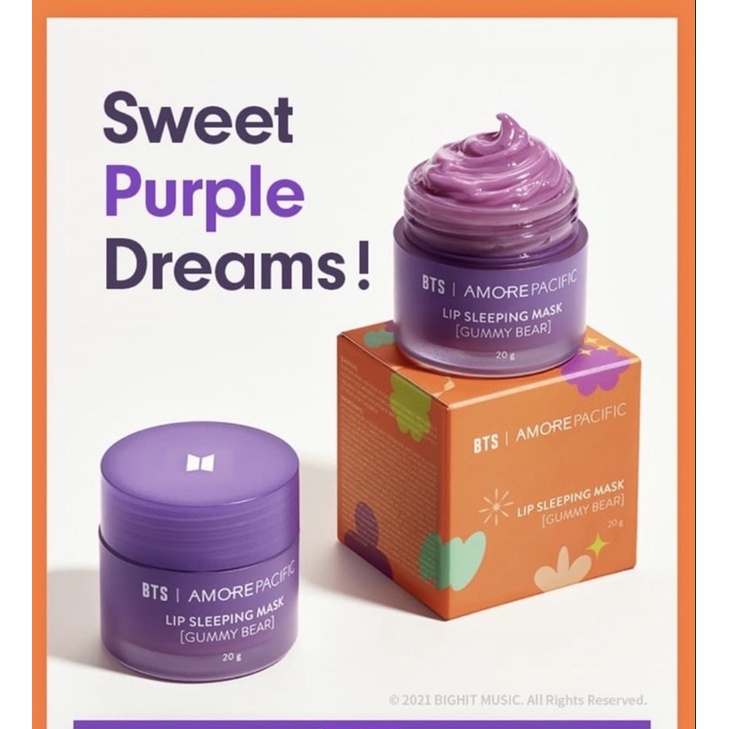 LIMITED EDITION Laneige x BTS Lip Sleeping Mask (Gummy Bear) Shopee