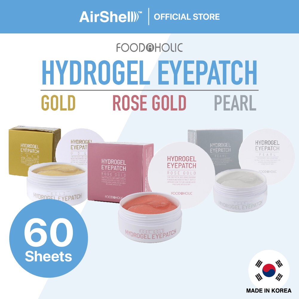 Foodaholic Hydrogel Eyepatch Eye Mask 60 Sheets (30 Days) 90g 4 Types