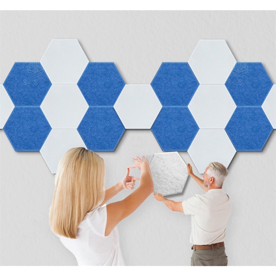 Hexagon Felt Pin Board Self Adhesive Bulletin Memo Photo Cork Boards