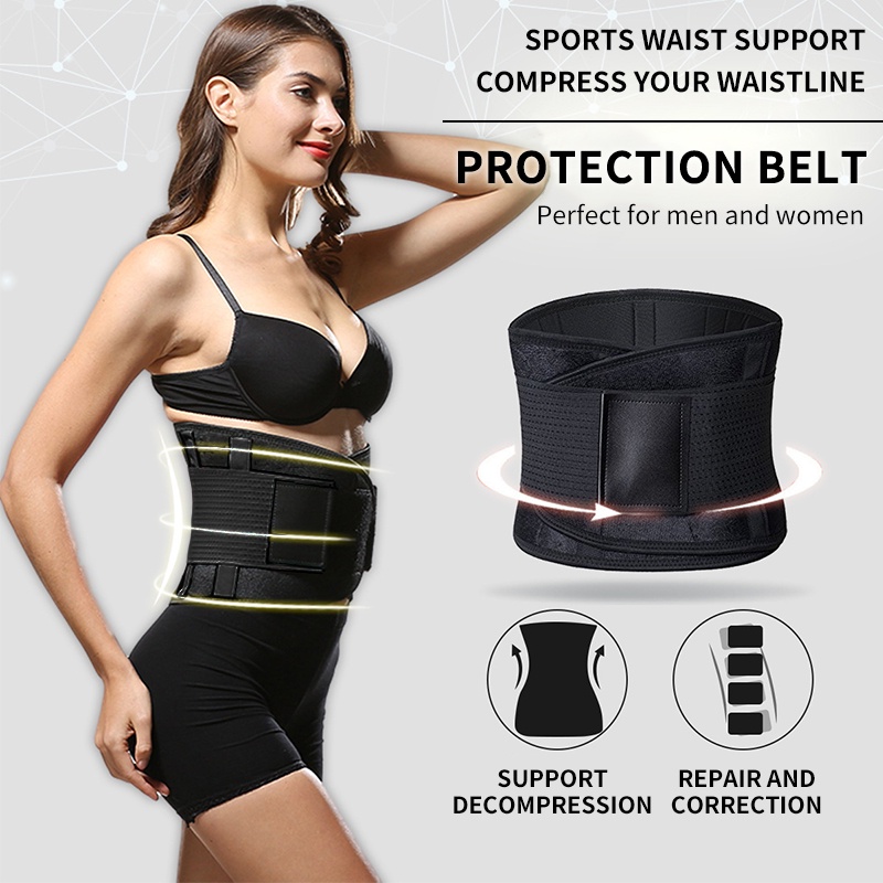 Slimming Waist Trainer Trimmer Belt Body Sweat Wrap Corsets For Stomach  Back Lumbar Support Band Weight Loss For Gym Fitness Size: XL