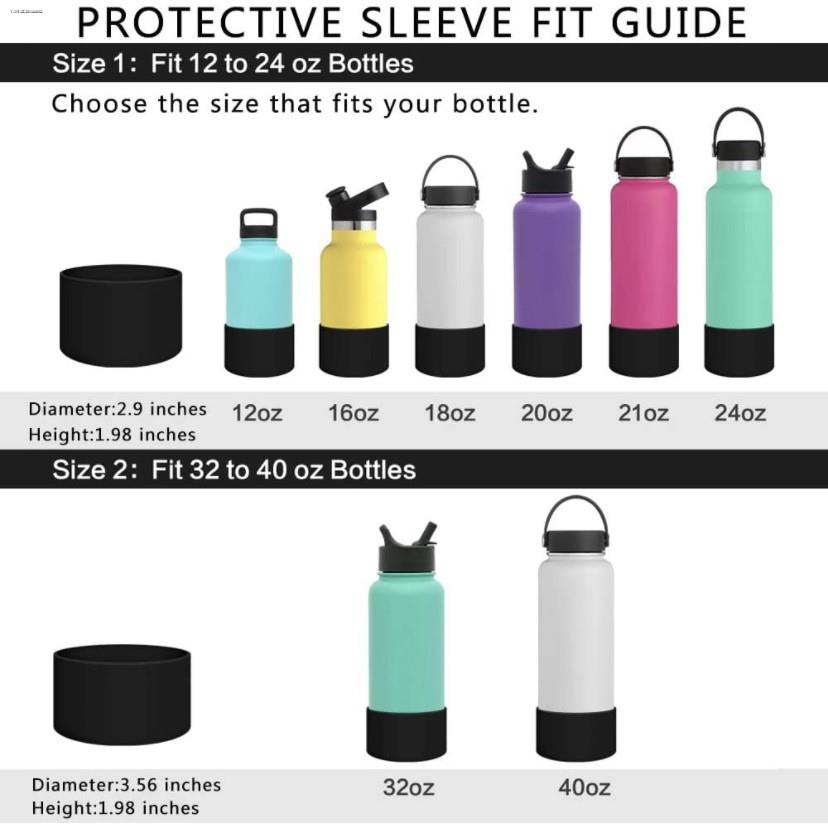 Anti-slip Silicone Sleeve For Hydro Flask Water Bottles - Protects From  Scratches And Dents, Doubles As Pet Feeding Bowl - Temu Philippines