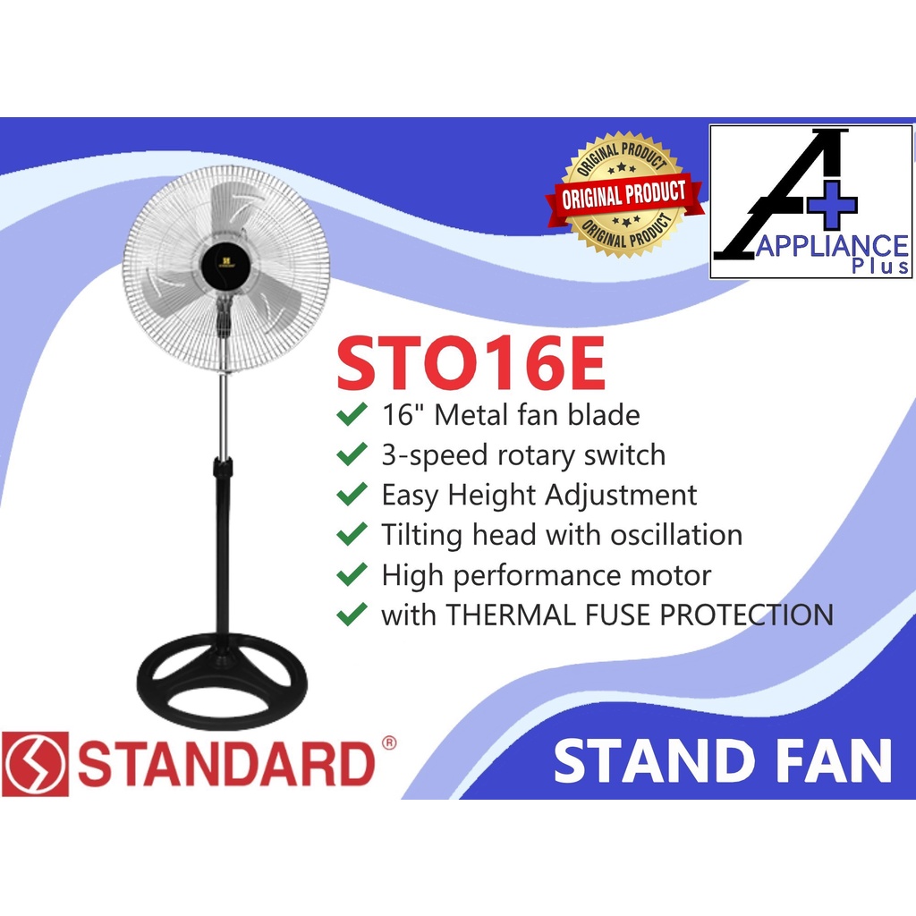 STANDARD STAND FAN STO16E Shopee Philippines