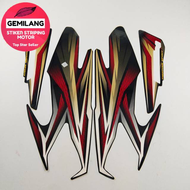 HITAM Striping Decal Polet Sticker list body stickers for 2005 yamaha ...