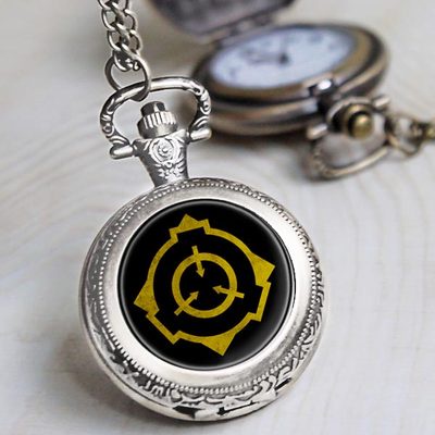 SCP foundation pocket watch cartoon necklace table fashion pocket watch ...