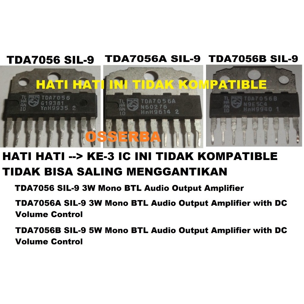 Ic TDA7056A TDA7056B TDA7056 Philips Original | Shopee Philippines