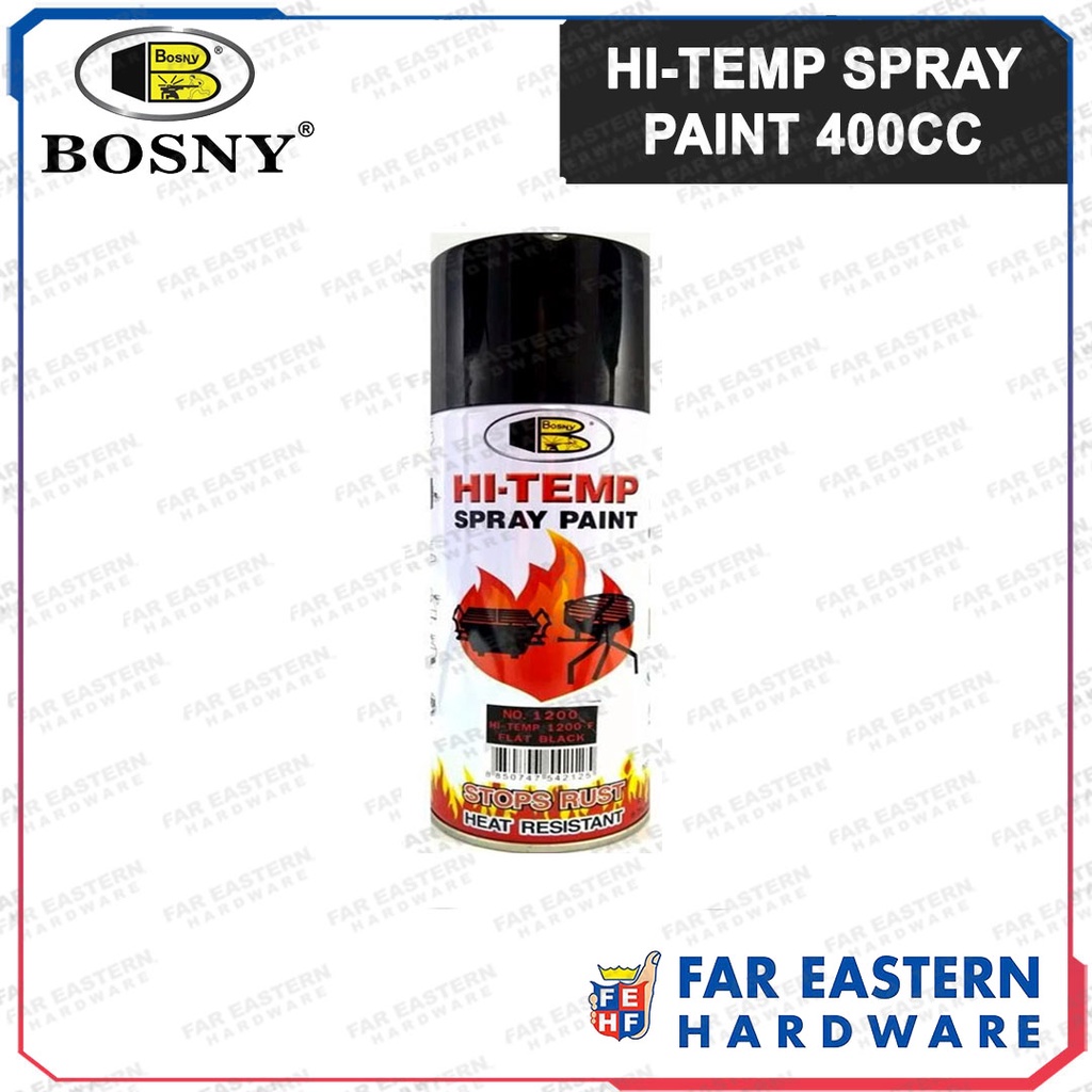 BOSNY HiTemp Spray Paint High Heat Temperature Resistant 400cc