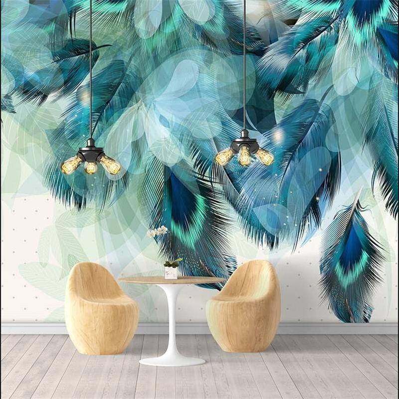 Custom 3d American Large Mural Wallpaper Art Feather Wallpaper Living ...