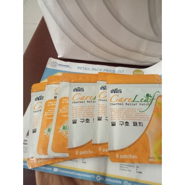 Care Leaf Thermal Relief Patch (Original) 8 patches in a Pack Shopee Philippines