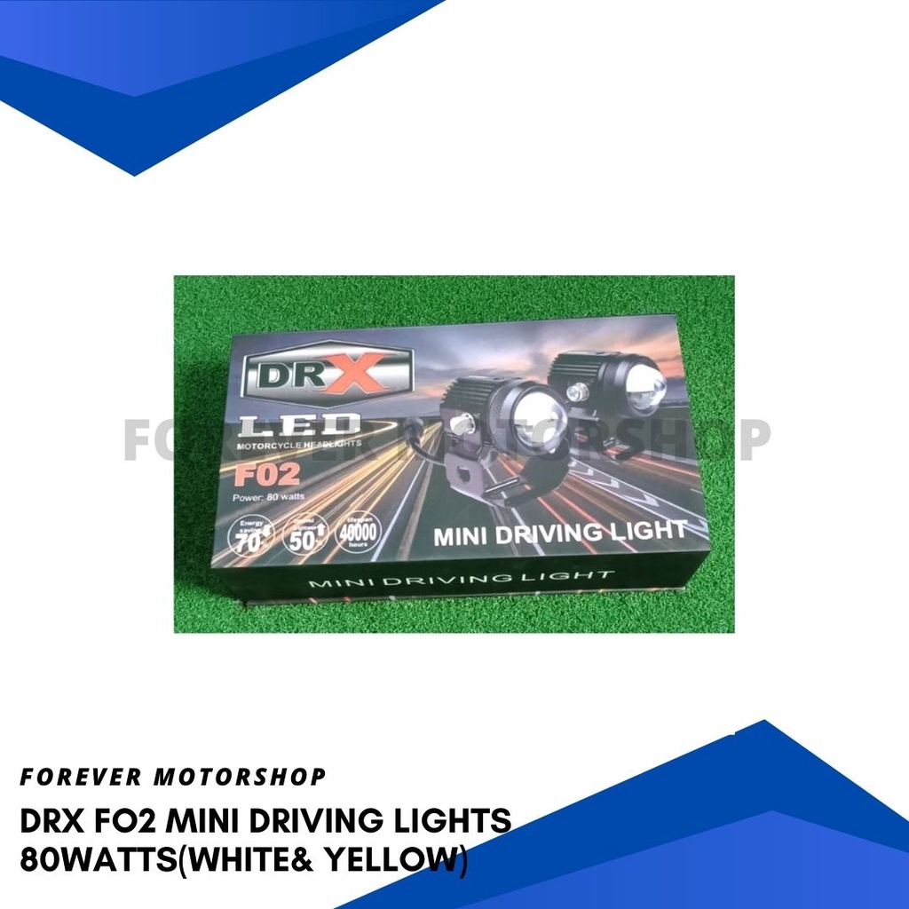 DRX FO2 mini driving lights 80watts(white& yellow) | Shopee Philippines