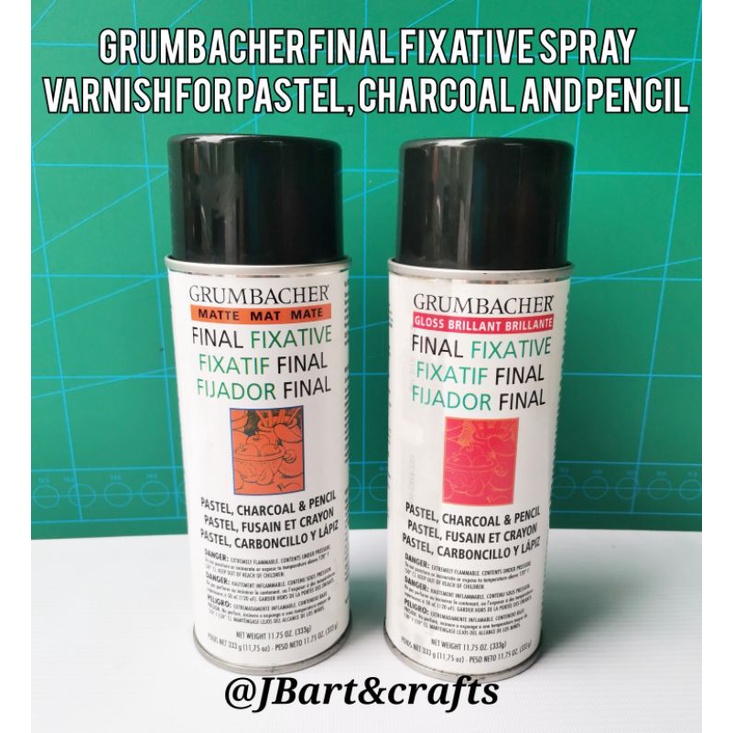 GRUMBACHER Final Fixative for pastel,charcoal and pencil Matte or Gloss