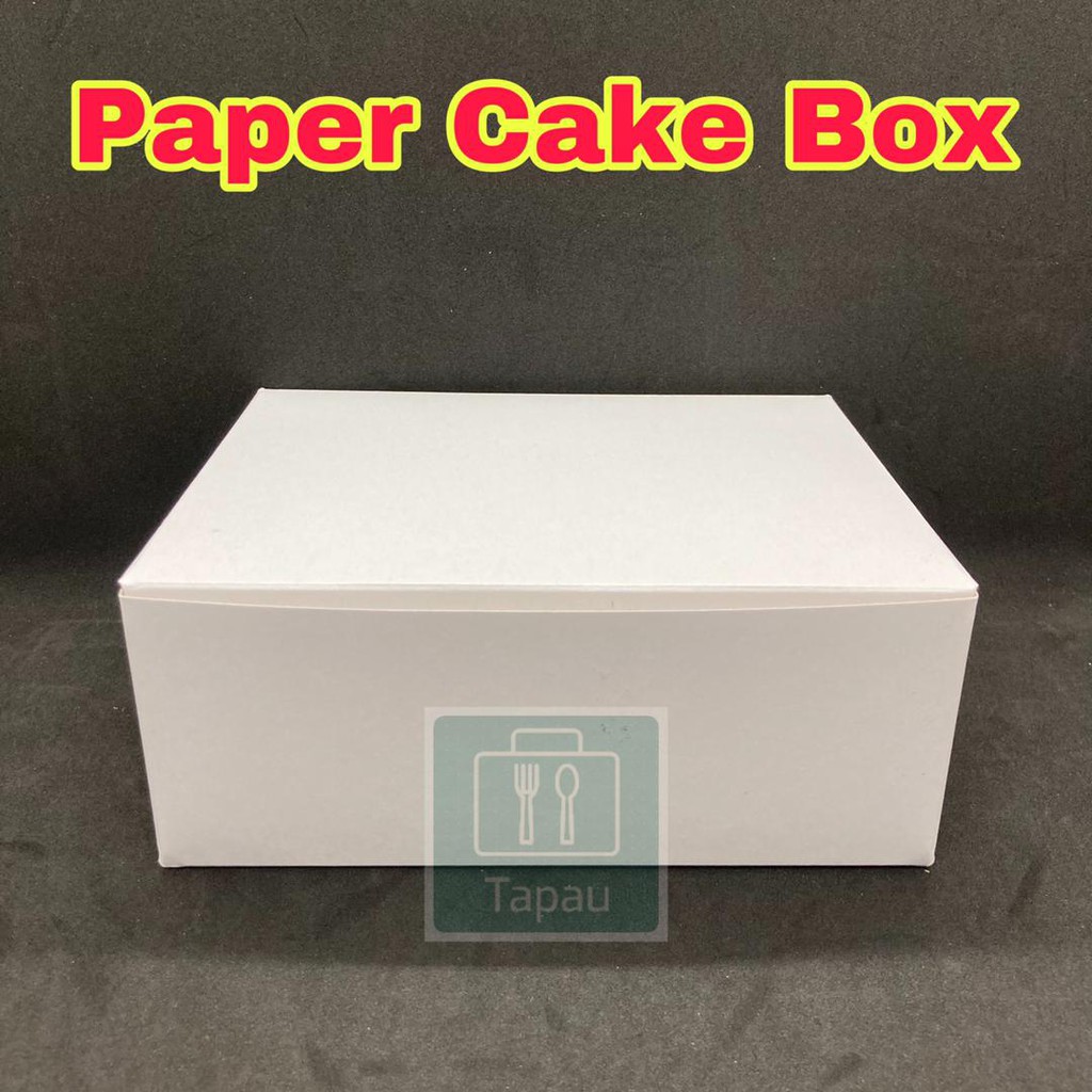 TAPAU THICK Quality Plain White Western Food Box (100's/pkt) Western