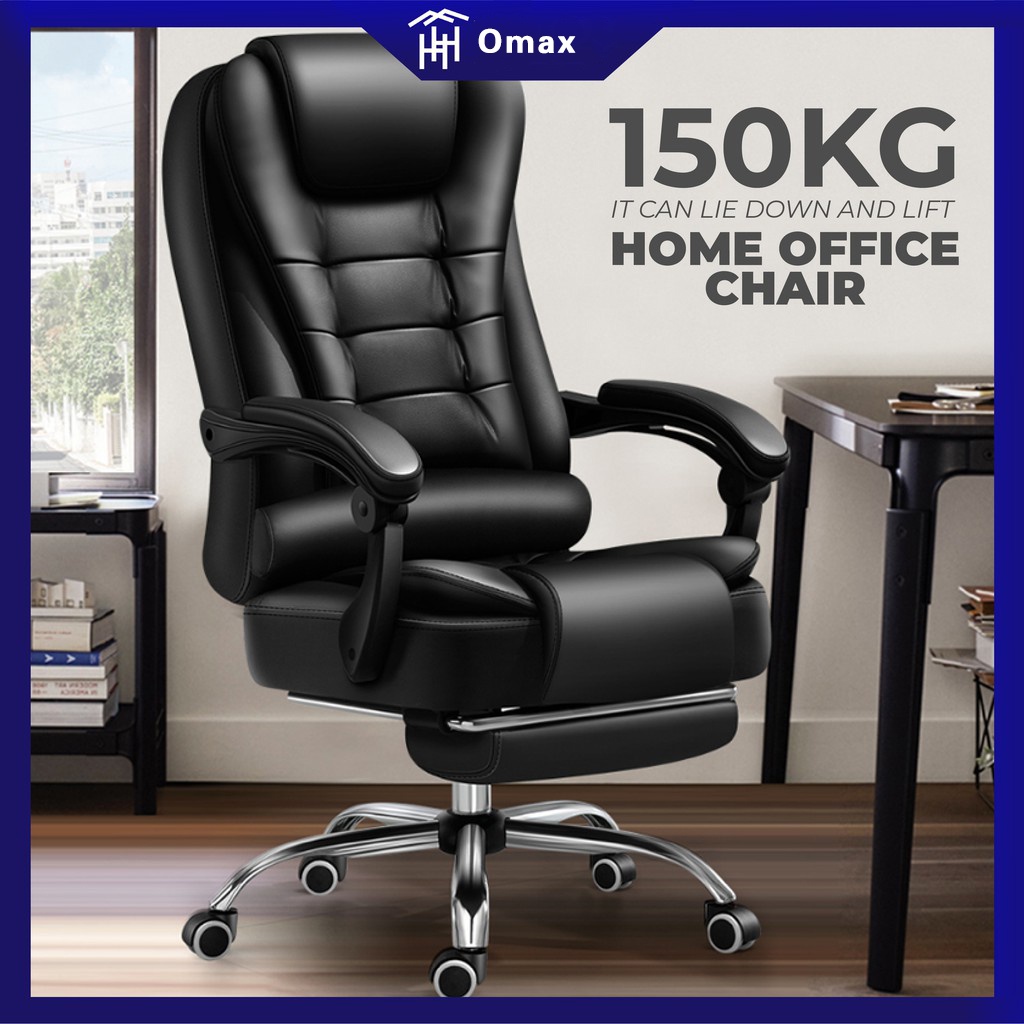 Leather Gaming Executive High Back Ergonomic Office Chair Heavy Duty ...