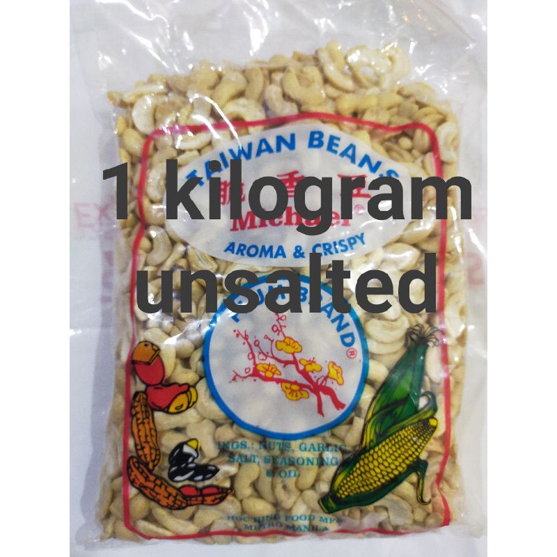 salted cashew and roasted salted and unsalted cashew nuts ( adobong