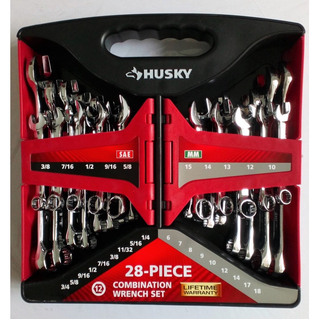 Husky Wrench Set 28Piece Combination SAE Metric NewUSA Shopee