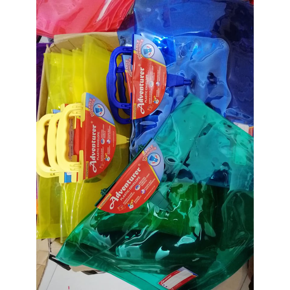 Plastic Expanding Envelope w/ Handle (1 dozen)