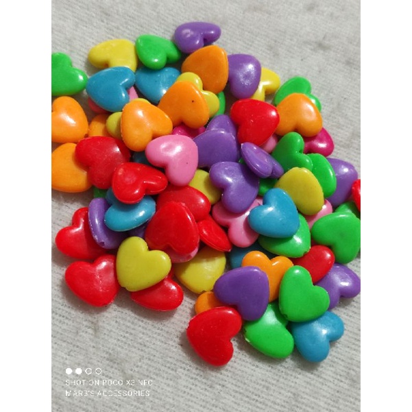 50PCS HEART BEADS 16MM | Shopee Philippines