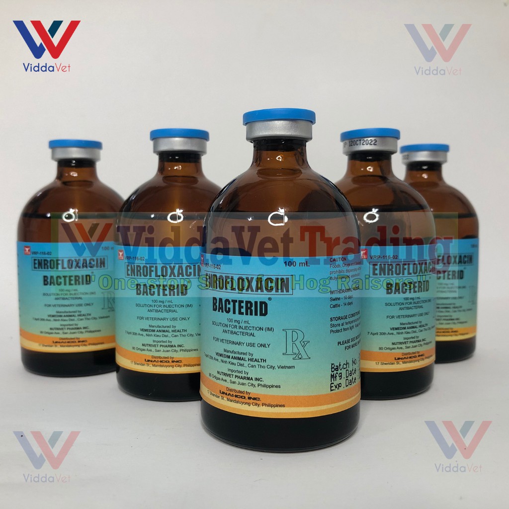 100ml Bacterid Unahco antibacterial for pets animals Treatment of ...