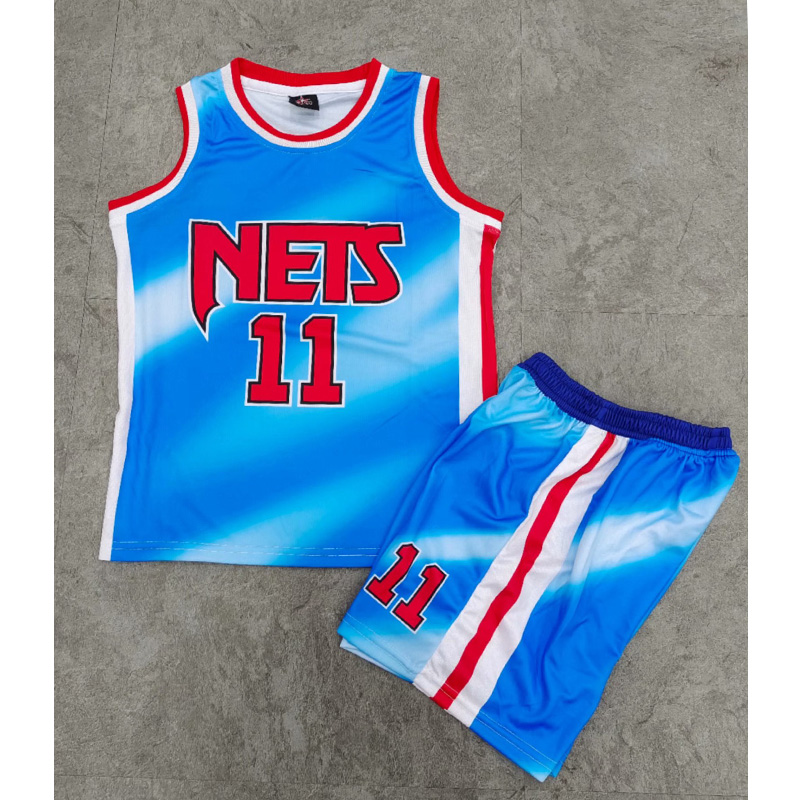 NBA Brooklyn Nets Jersey Set 11 Kyrie Irving Uniform High Quality Retro Design Basketball Jersey Suit for Kids Boy Girl