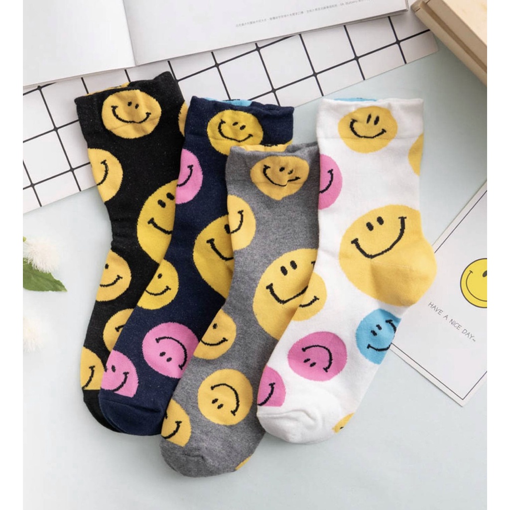 Korean Socks - Smile Scattered Socks - Iconic Socks | Shopee Philippines