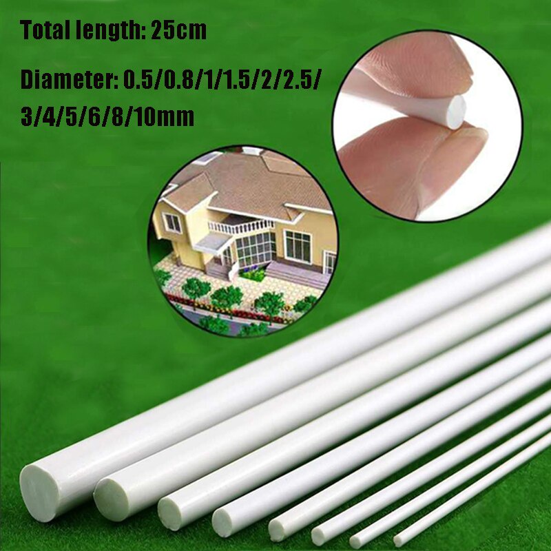 1/5/25/50pcs ABS plastic round rods for home,house sand table model ...