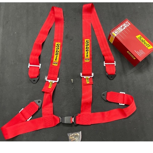 Red 4-Point Racing Seat Belt Harness – Universal For Acura – One Belt