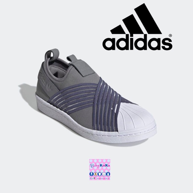 Superstar slip shop on womens grey