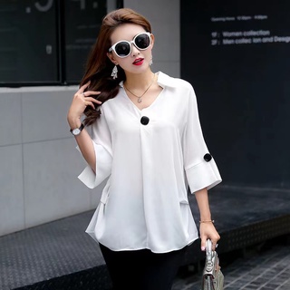 Plus Size Clothing for Women  Chiffon blouse, Casual cotton top, Women  shirts blouse