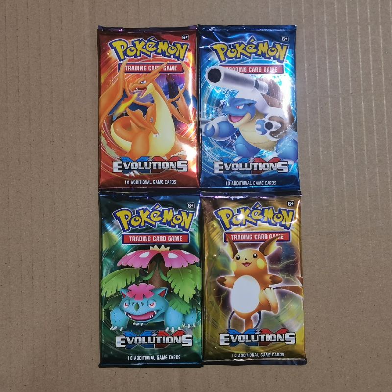1 Set (4 Packs)Pokemon Card TCG Set Booster Packs XY Evolutions 10 Cards in  1 Pack Trading Card Game | Shopee Philippines