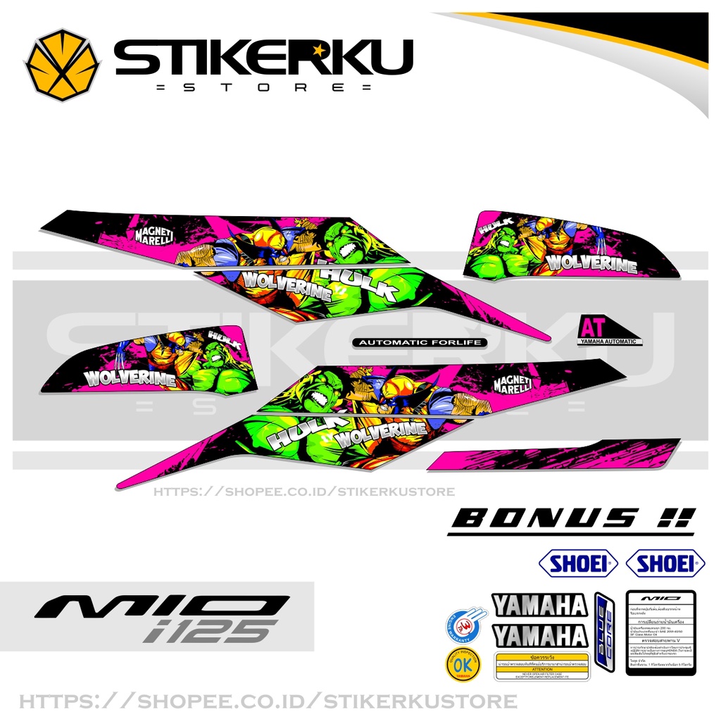 Mio i 125 STOCK DECALS / STRIPING MIO M3 /Z / 125/ STICKERS / STICKER ...
