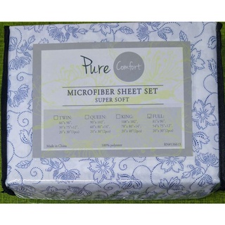 Pure Comfort Microfiber Twin/Full /Queen/King 4pc Bed Sheet Set