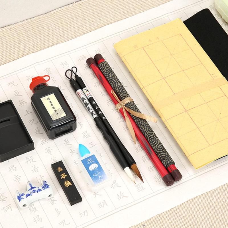 Owuh Traditional Chinese Calligraphy Set Brush Pen Ink Water Writing ...