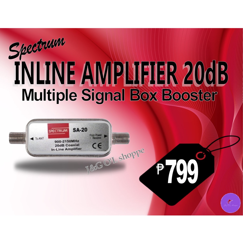SPECTRUM INLINE AMPLIFIER 20dB (Signal Booster) Shopee Philippines