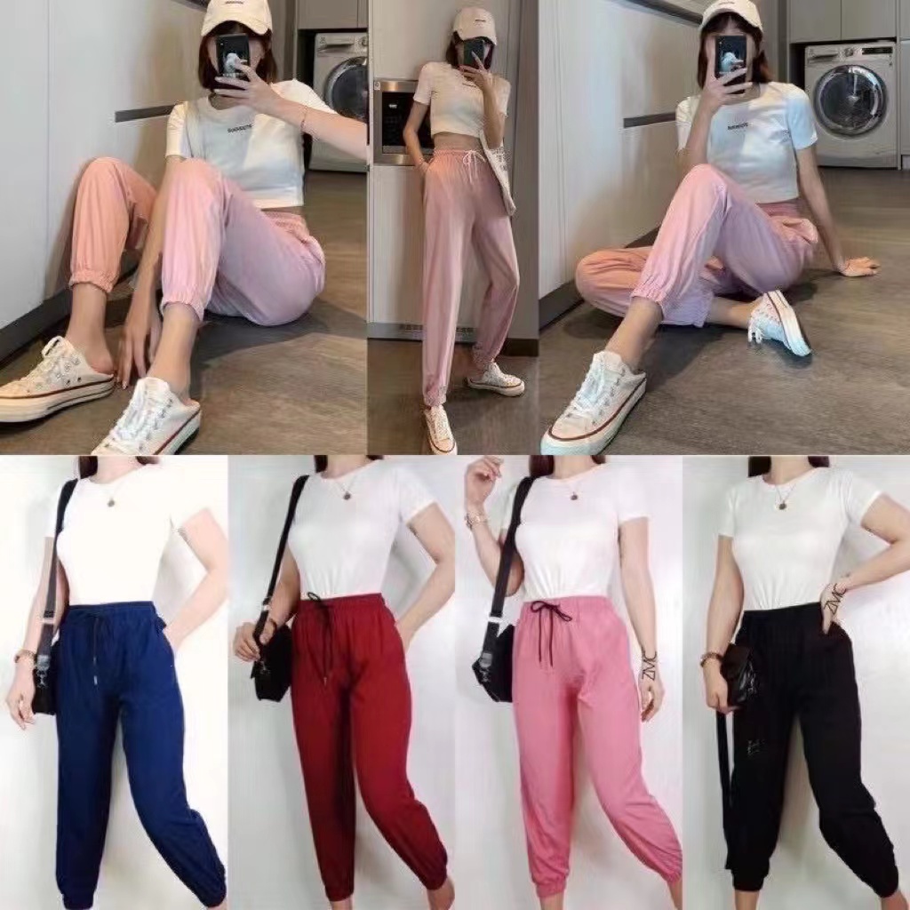 MISS YOU】New Fashion pants For Women Jogger Fit Small Upto Large For Women
