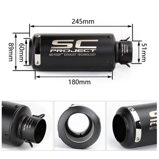 SC Universal 51mm Motorcycle Exhaust Pipe Locomotives Professional ...