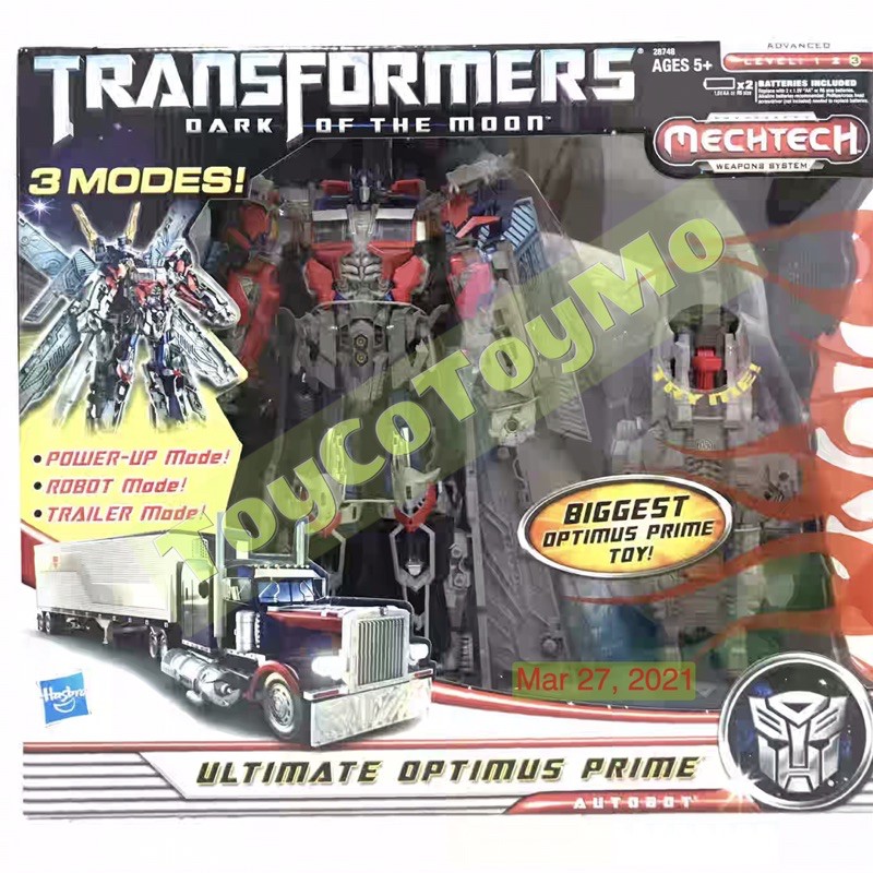 Transformers dark of the moon optimus best sale prime toy with trailer