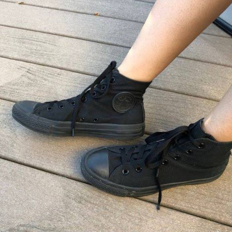 Converse all best sale black high cut