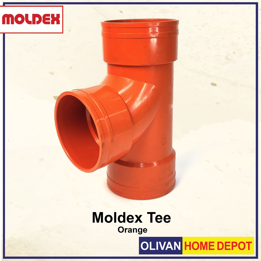 MOLDEX Orange Fittings PVC Tee Drain, Waste & Vent (DWV) Sanitary Piping System Shopee Philippines