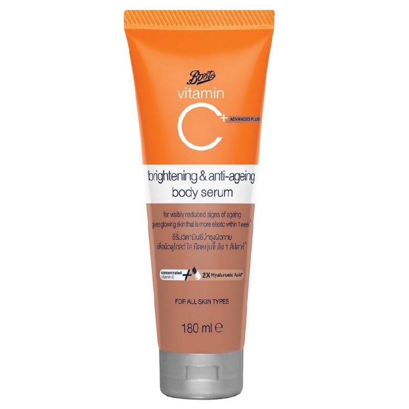 Boots Vitamin C Advance Plus Brightening & AntiAging Body Serum 180ml