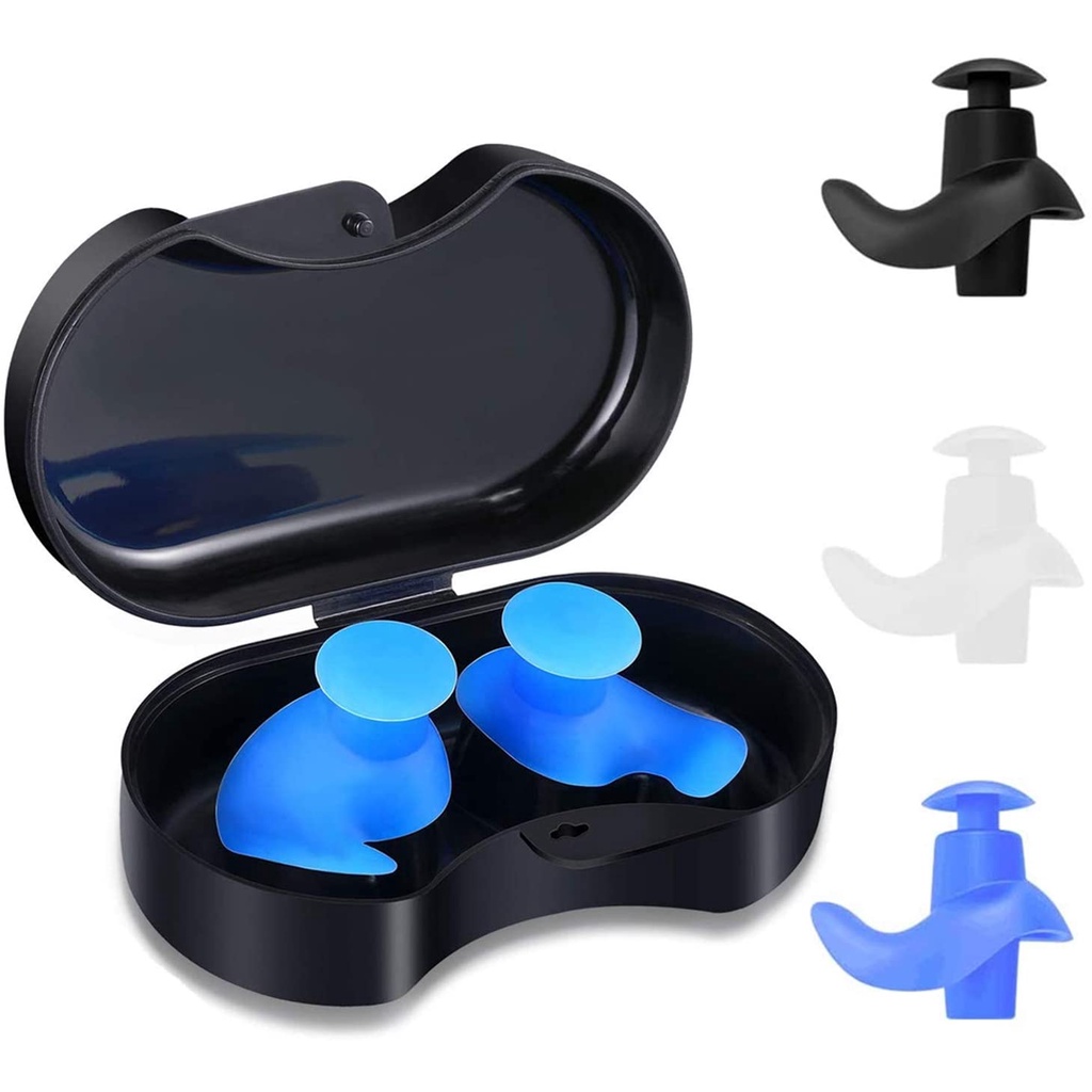 Swimming Ear Plugs Waterproof Reusable Silicone EarPlugs for Adult Kids